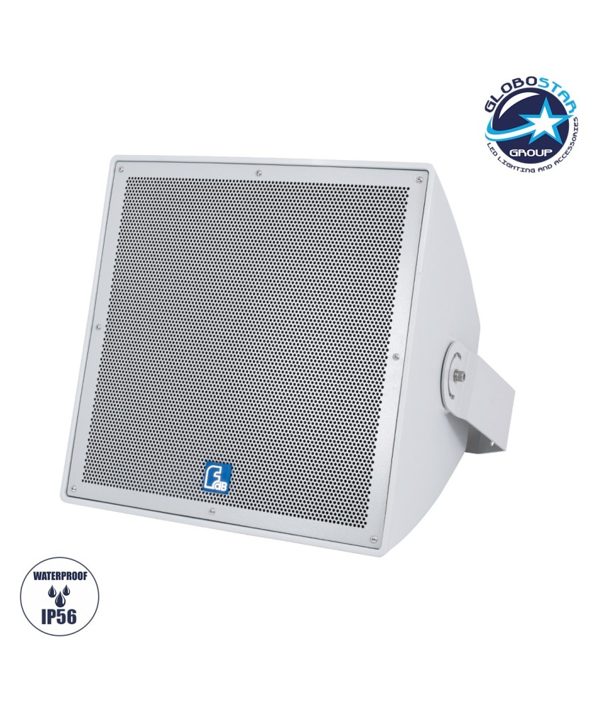GloboStar® FDB LT215T 98010 Facilities Speaker - Παθητικό Ηχείο Εγκαταστάσεων Επιτοίχιο με Μετασχηματιστή 100V & 8Ω - 400W RMS (1600W Peak) - 1 x 15" Inches LF & 1 x 1.4" Inches HF - Αδιάβροχο IP56 - Λευκό - Μ49.9 x Π52 x Υ50cm